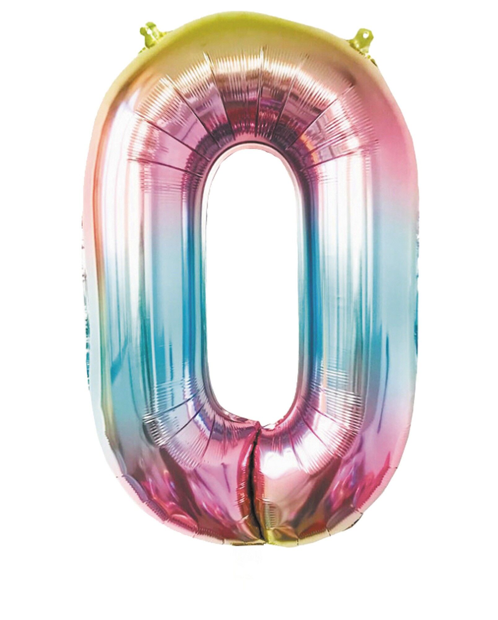 Mylar-Ballon Nummer 0, Iris Pastell, 36 cm