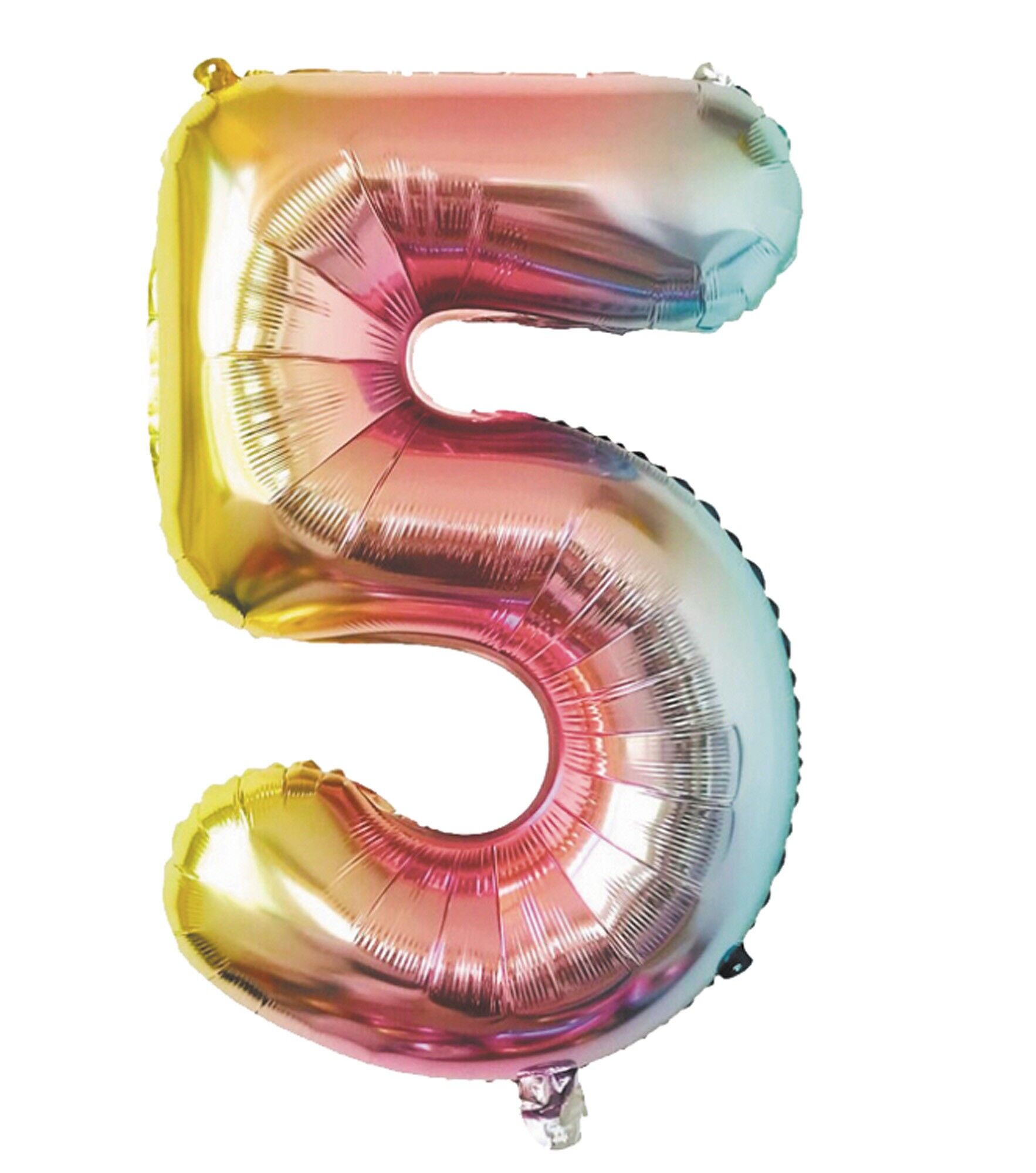 Mylar-Ballon Nummer 5, Iris Pastell, 36 cm