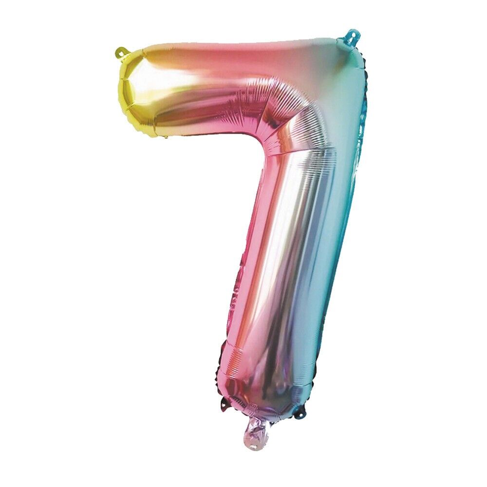 Mylar-Ballon Nummer 7, Iris Pastell, 36 cm