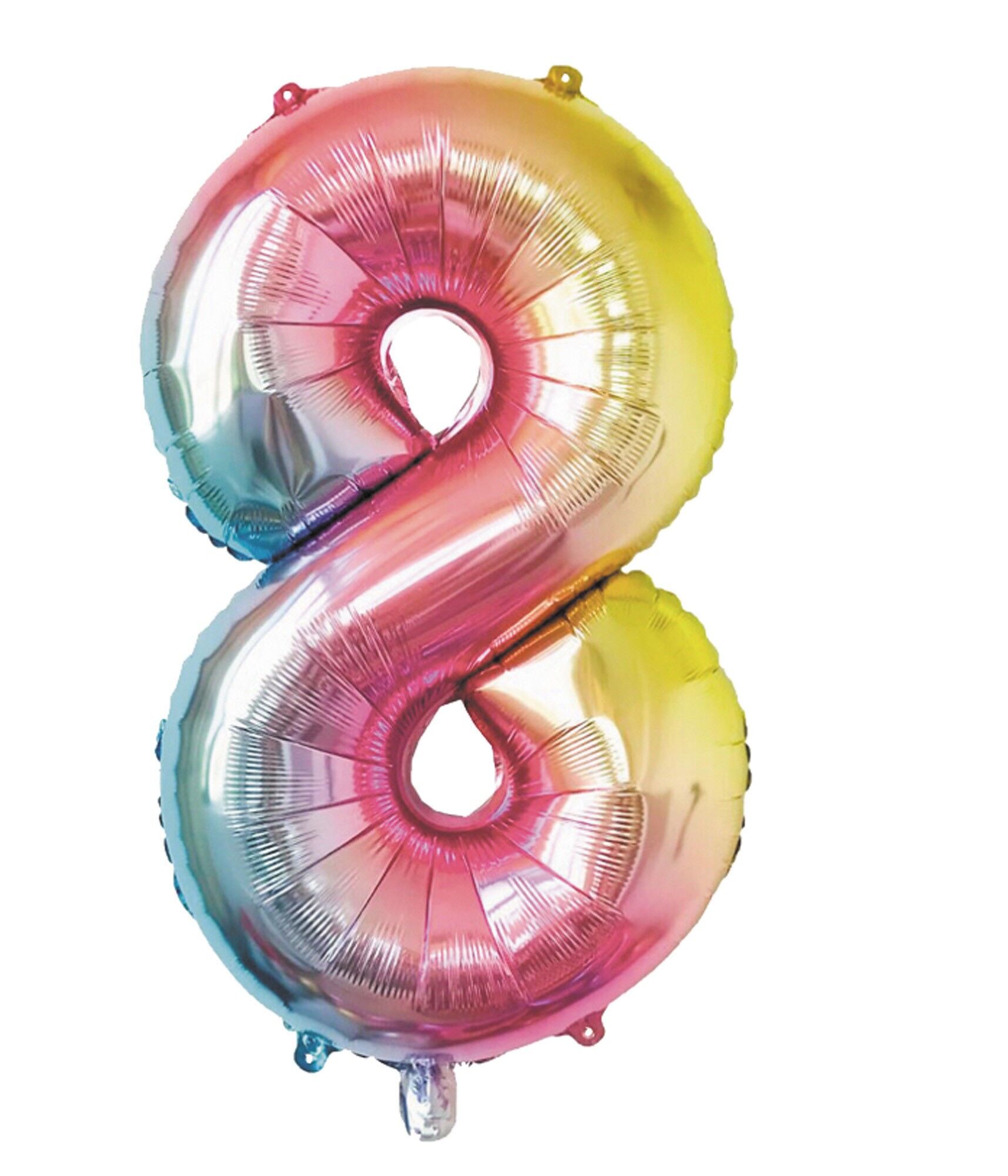 Mylar-Ballon Nummer 8, Iris Pastell, 36 cm