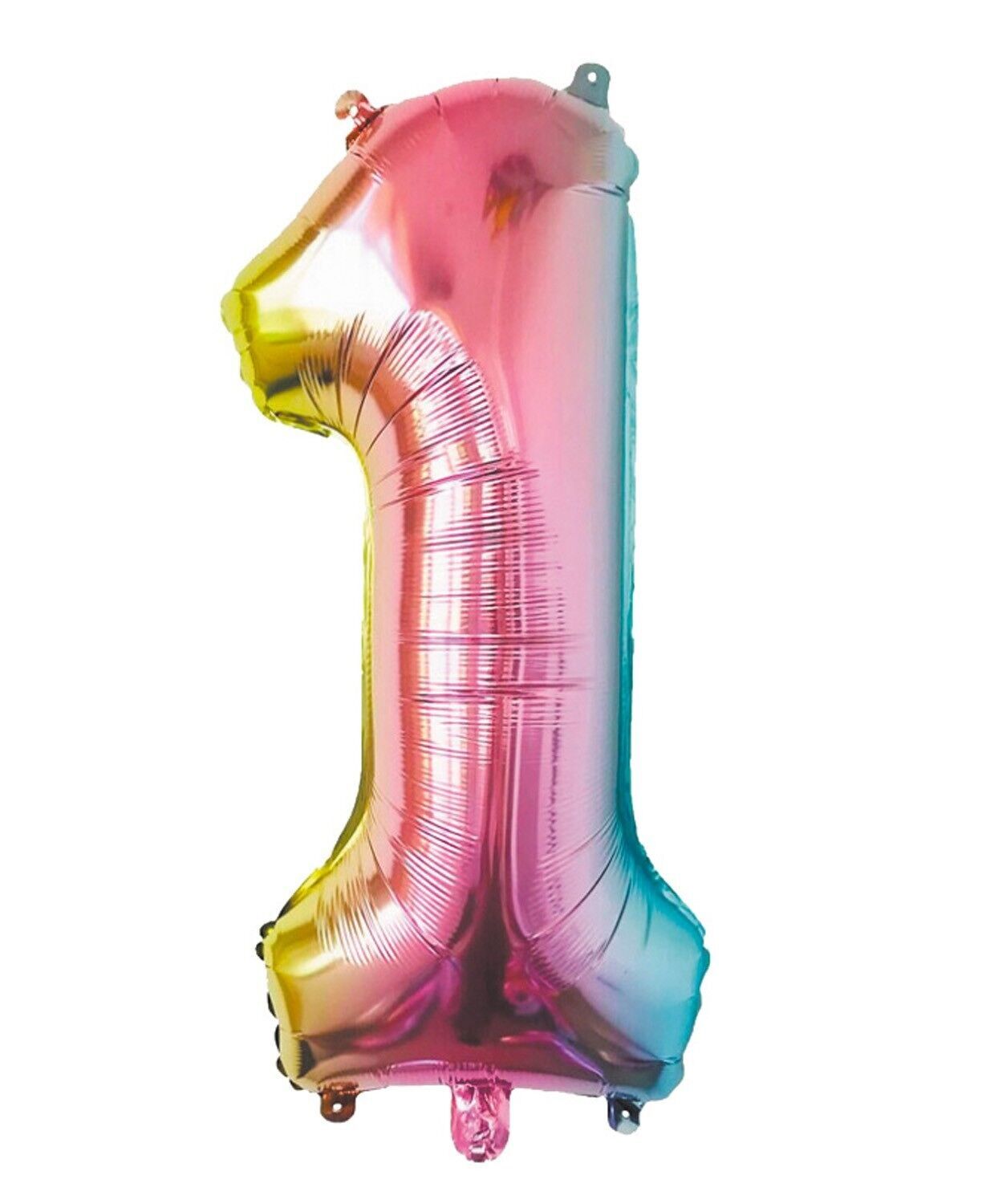 Mylar-Ballon Nummer 1, Iris, Pastell, 86 cm