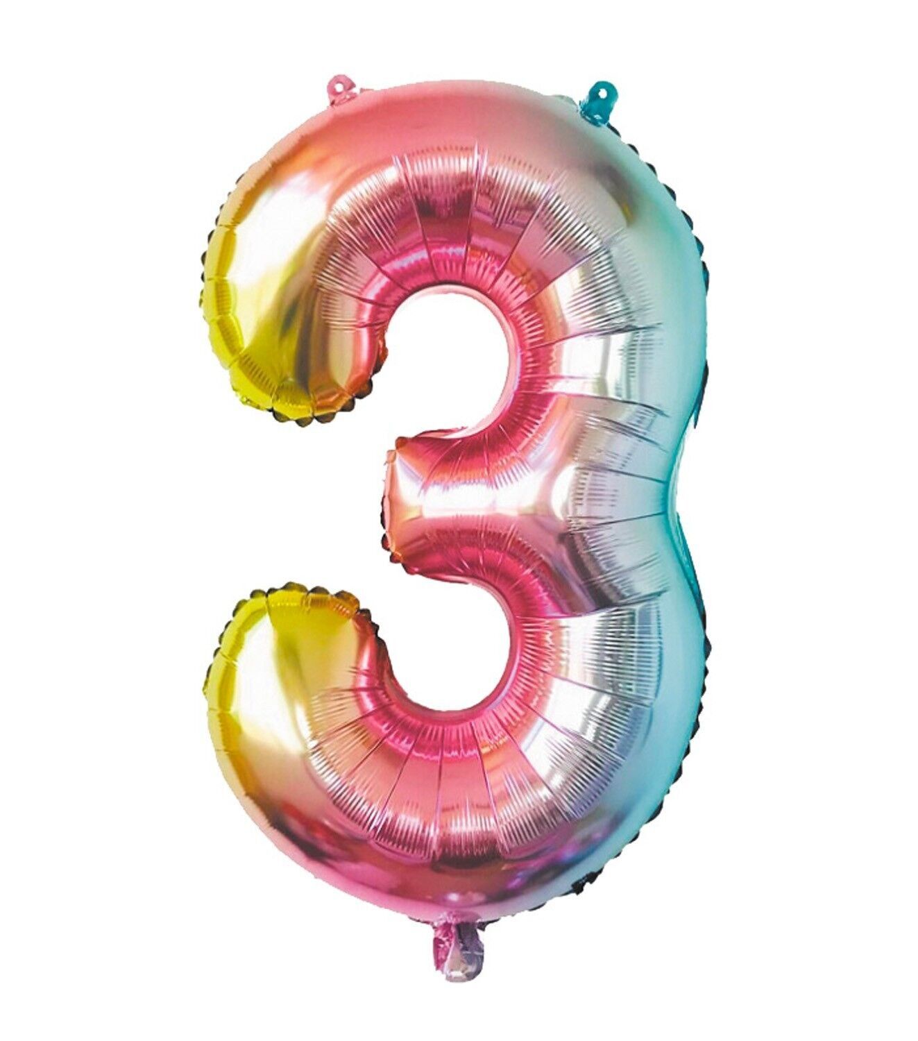 Mylar-Ballon Nummer 3, Iris Pastell, 86 cm