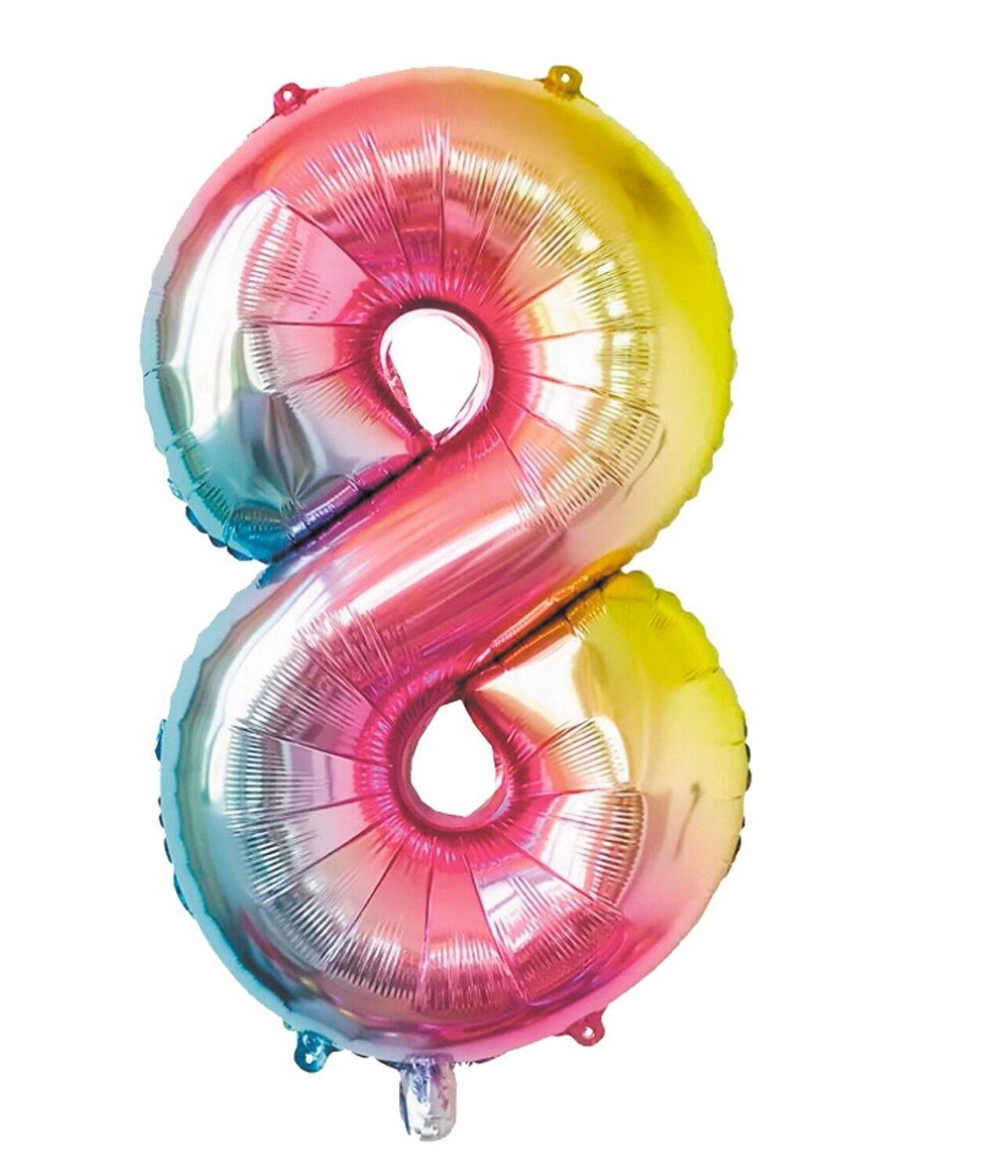 Mylar-Ballon Nummer 8 Pastell Iris 86 cm