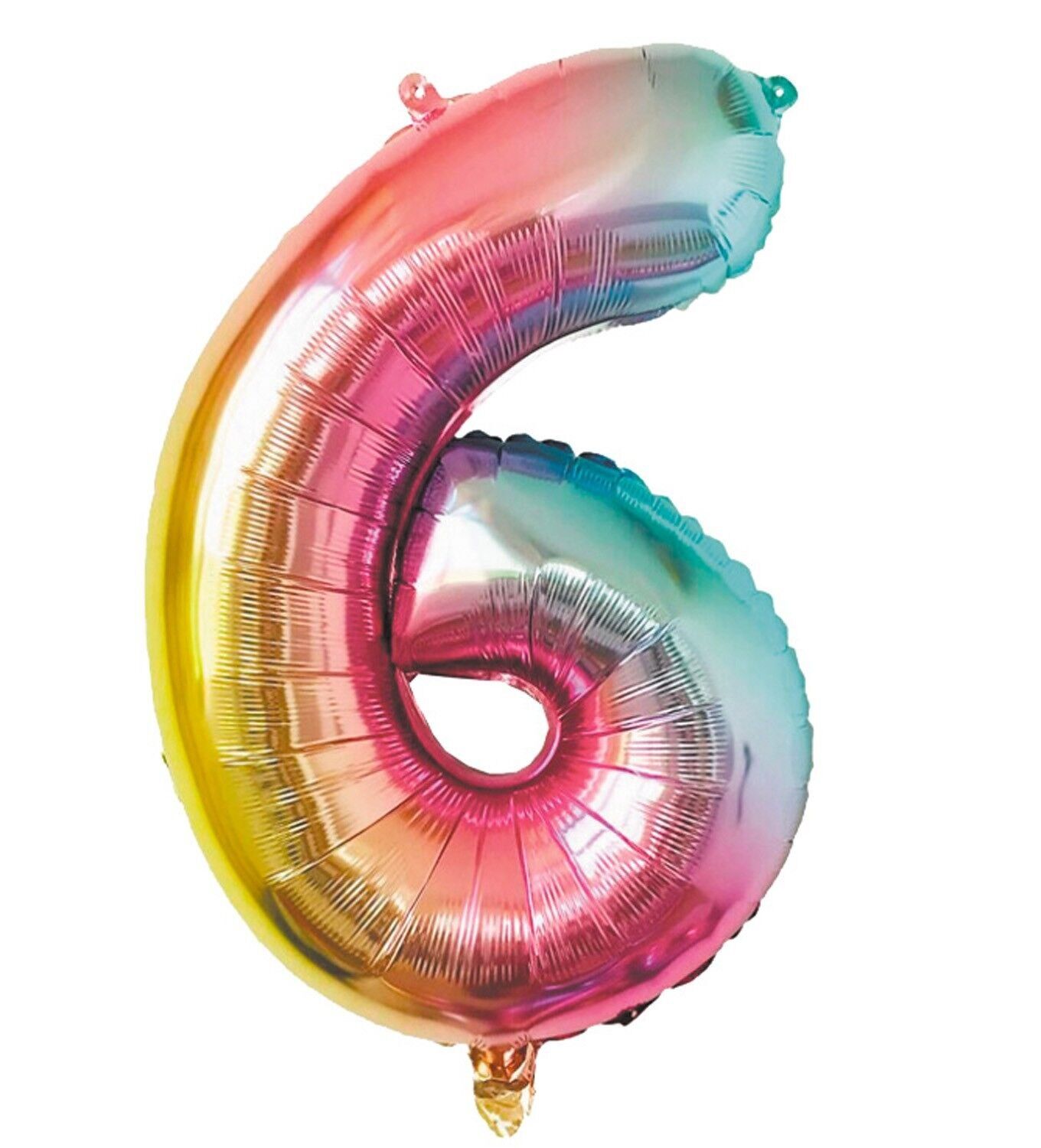 Mylar-Ballon Nummer 6, Iris Pastell, 86 cm