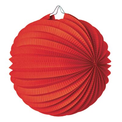 LINTERNA REDONDA ROJA 20 CM