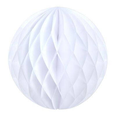 BOULE ALVÉOLÉE 20CM BLANCHE