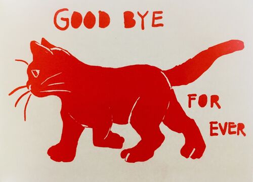 Karte Katze Goodbye forever