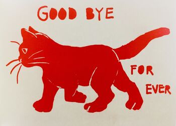 Carte chat Au revoir pour toujours