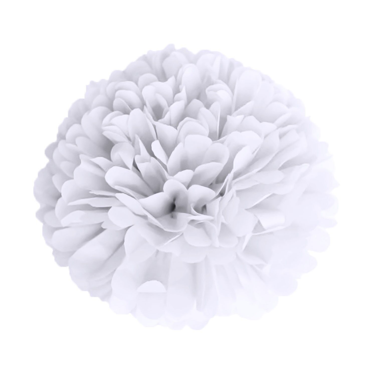 POMPON IN RASO 40CM BIANCO