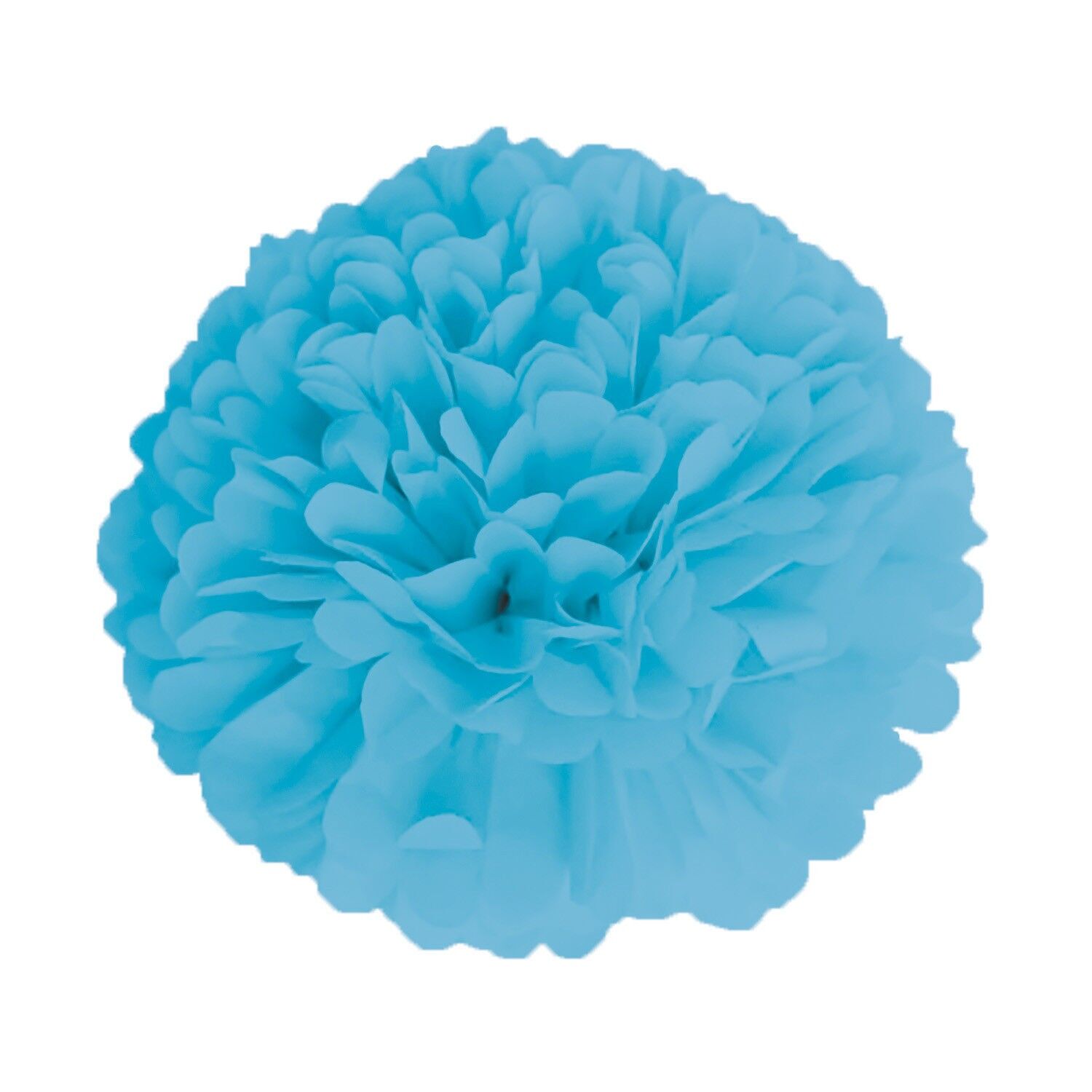 POMPON IN RASO 15CM BLU GHIACCIO