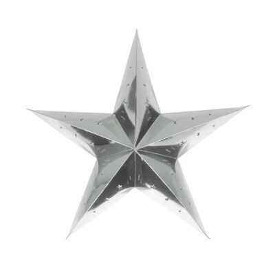 LINTERNA ESTRELLA PLATEADA DE 30 CM