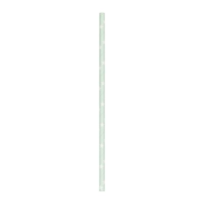 SET OF 10 BLUE STRAWS WITH WHITE STARS