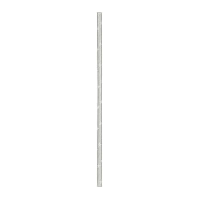 SET OF 10 GREY STRAWS WITH WHITE STARS