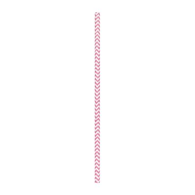 SET OF 10 PINK CHEVRON STRAWS