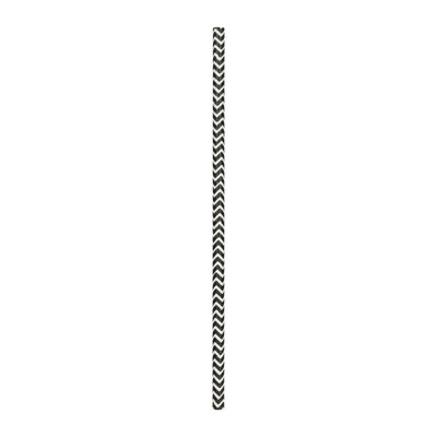 SET OF 10 BLACK CHEVRONS STRAWS