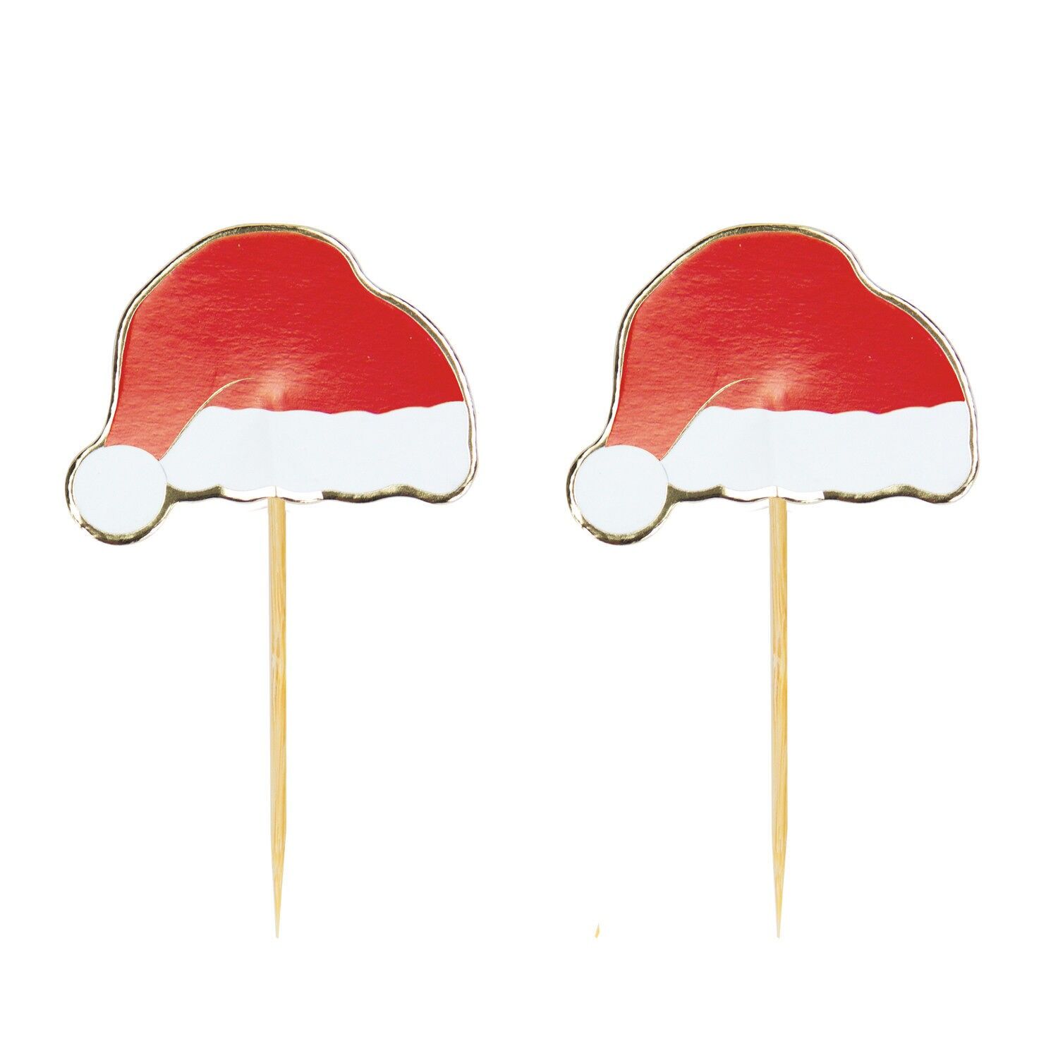 Stuzzicadenti da cocktail a forma di cappello di Babbo Natale