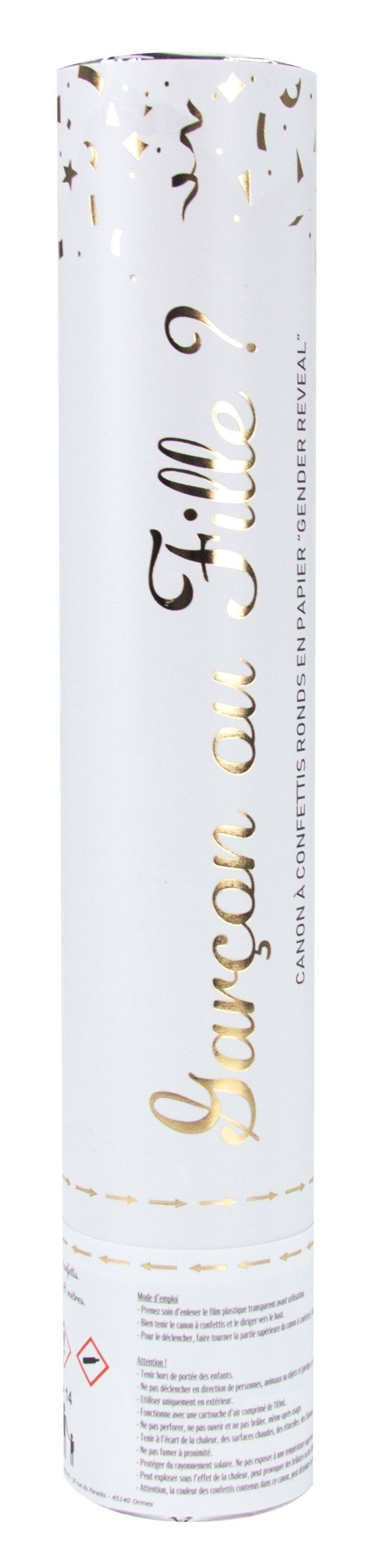 CORIANDOLI CANON 28CM GENDER REVEAL BLU