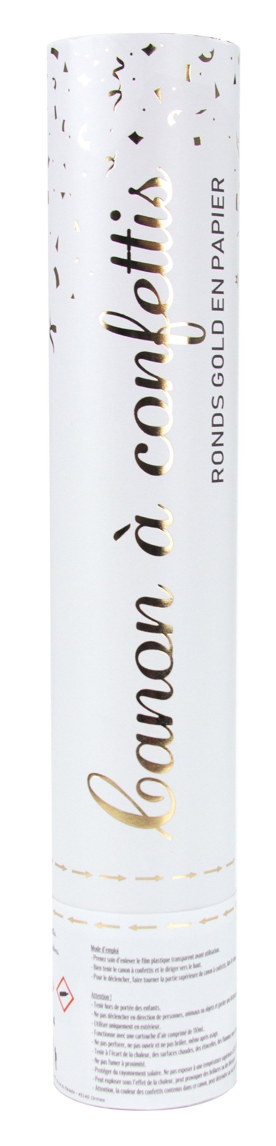 CANNONE CORIANDOLI ORO 28 CM