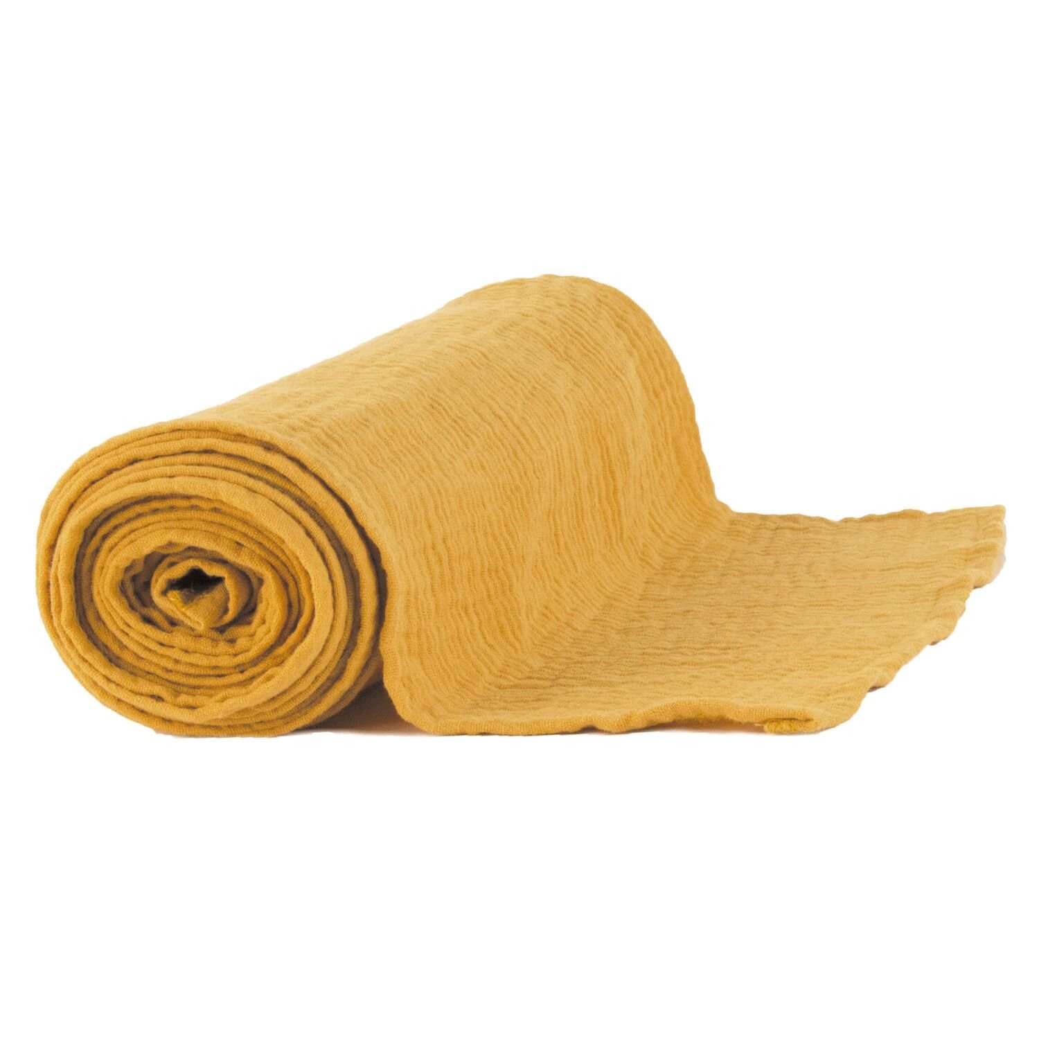 RUNNER DA TAVOLO IN GARZA DI COTONE GIALLO CURRY 300X30CM