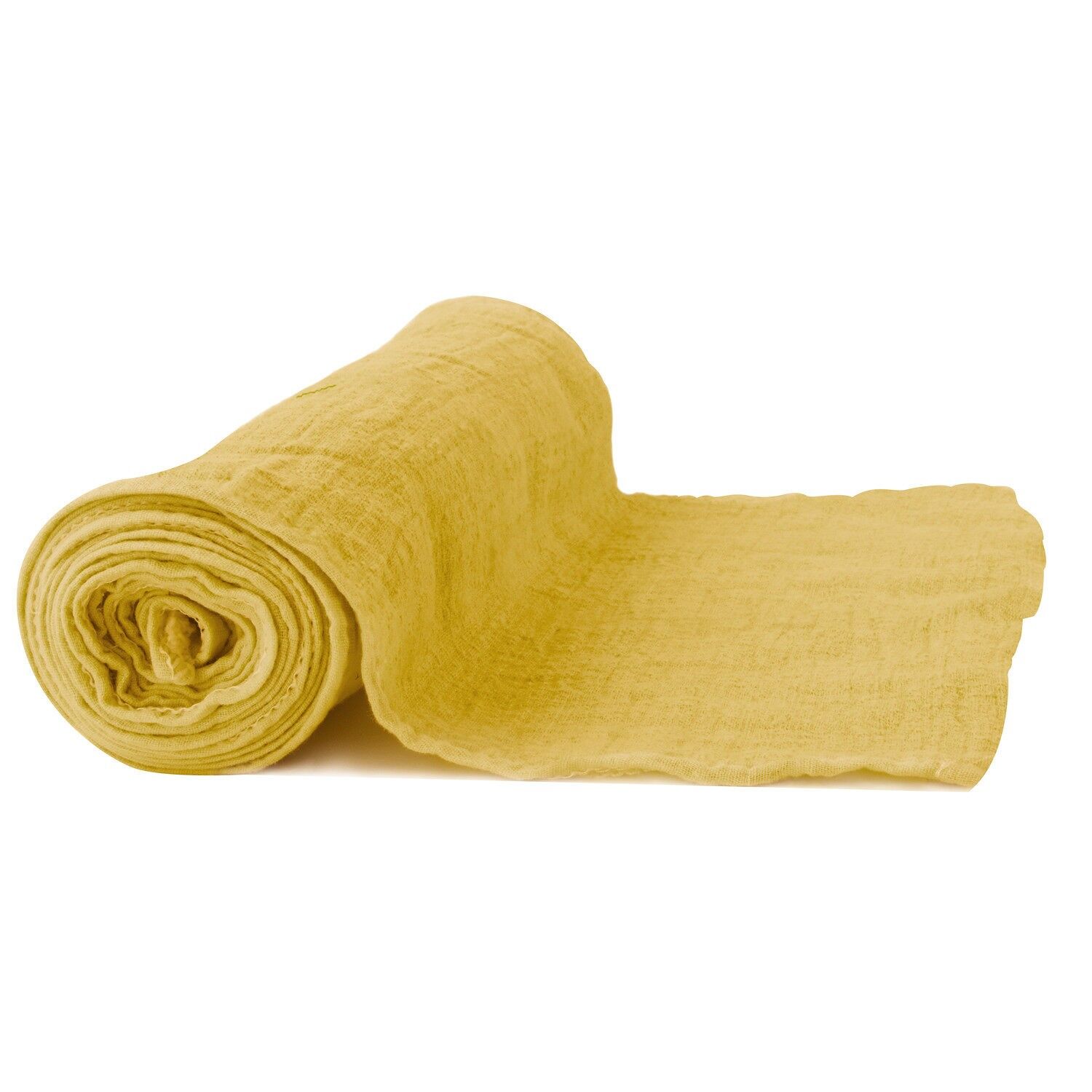 RUNNER DA TAVOLO IN VOILE DI COTONE AL CURRY 300X30CM