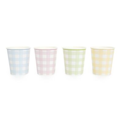 200ML VICHY PASTEL CUPS 4 COLORS ASSX 8
