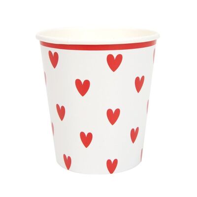 GOBELETS 200ML PETITS COEURS X 8