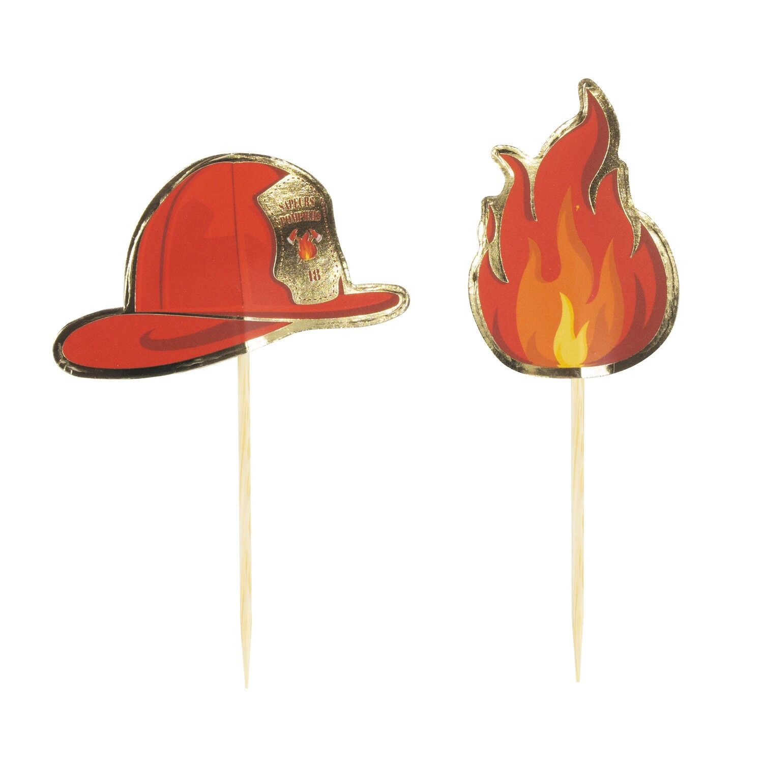 STUZZICHINI DA COCKTAIL PER VIGILI DEL FUOCO X 10