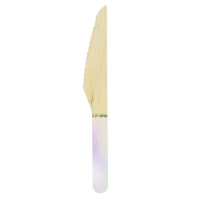 PICCOLI COLTELLI IN LEGNO IRIDESCENTE X 8
