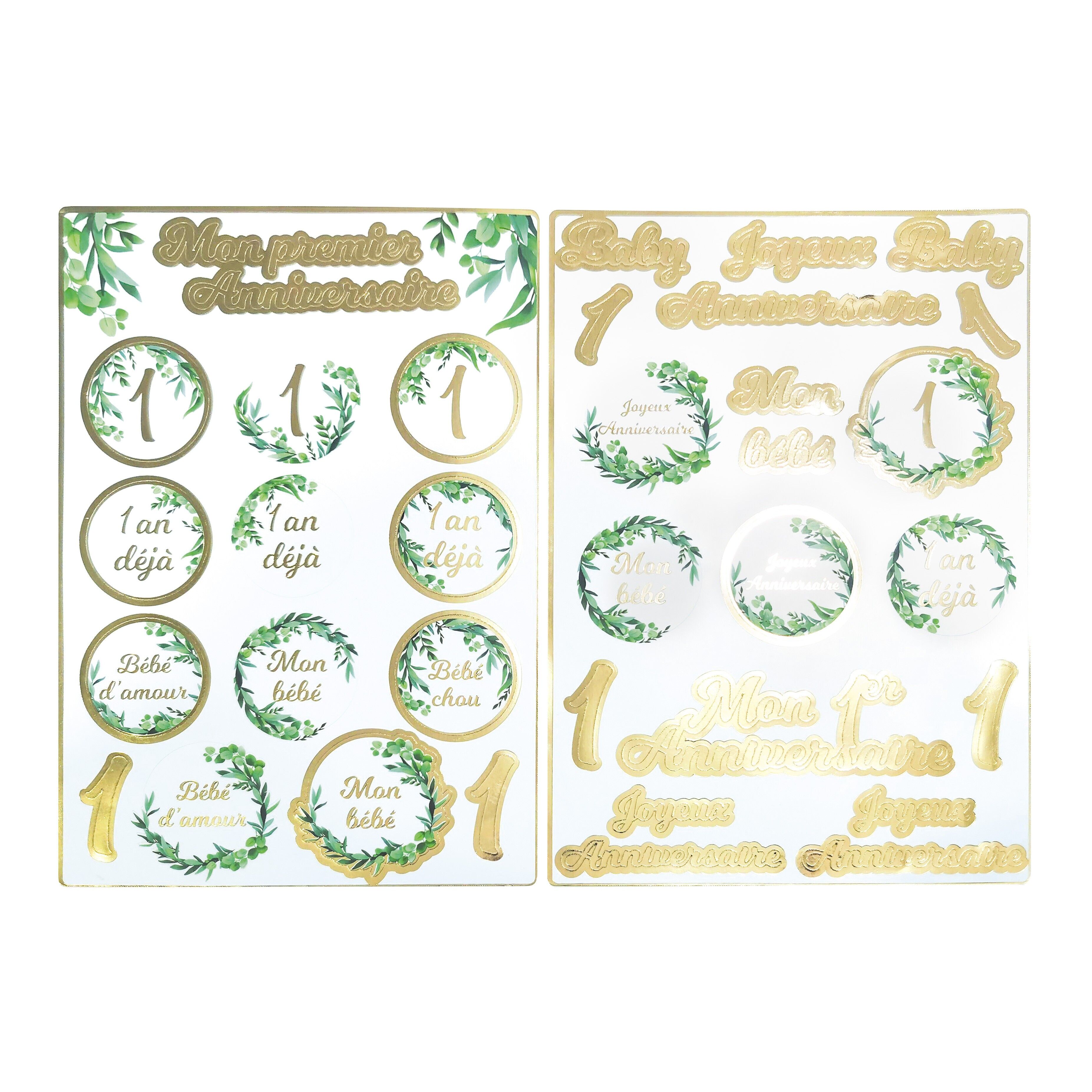 ADESIVI PRIMO COMPLEANNO X 30 PZ