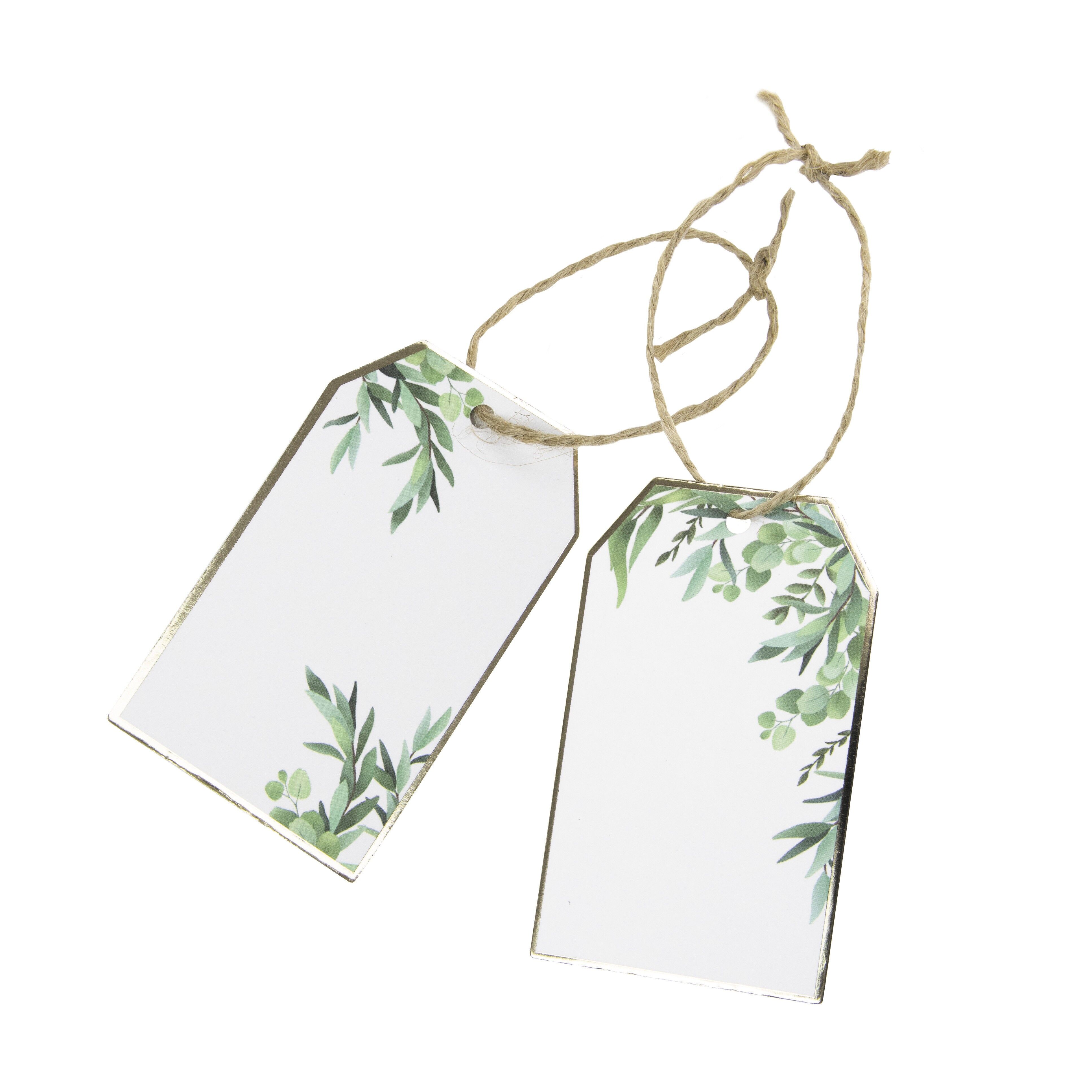 ETICHETTE REGALO DI EUCALIPTO X 10