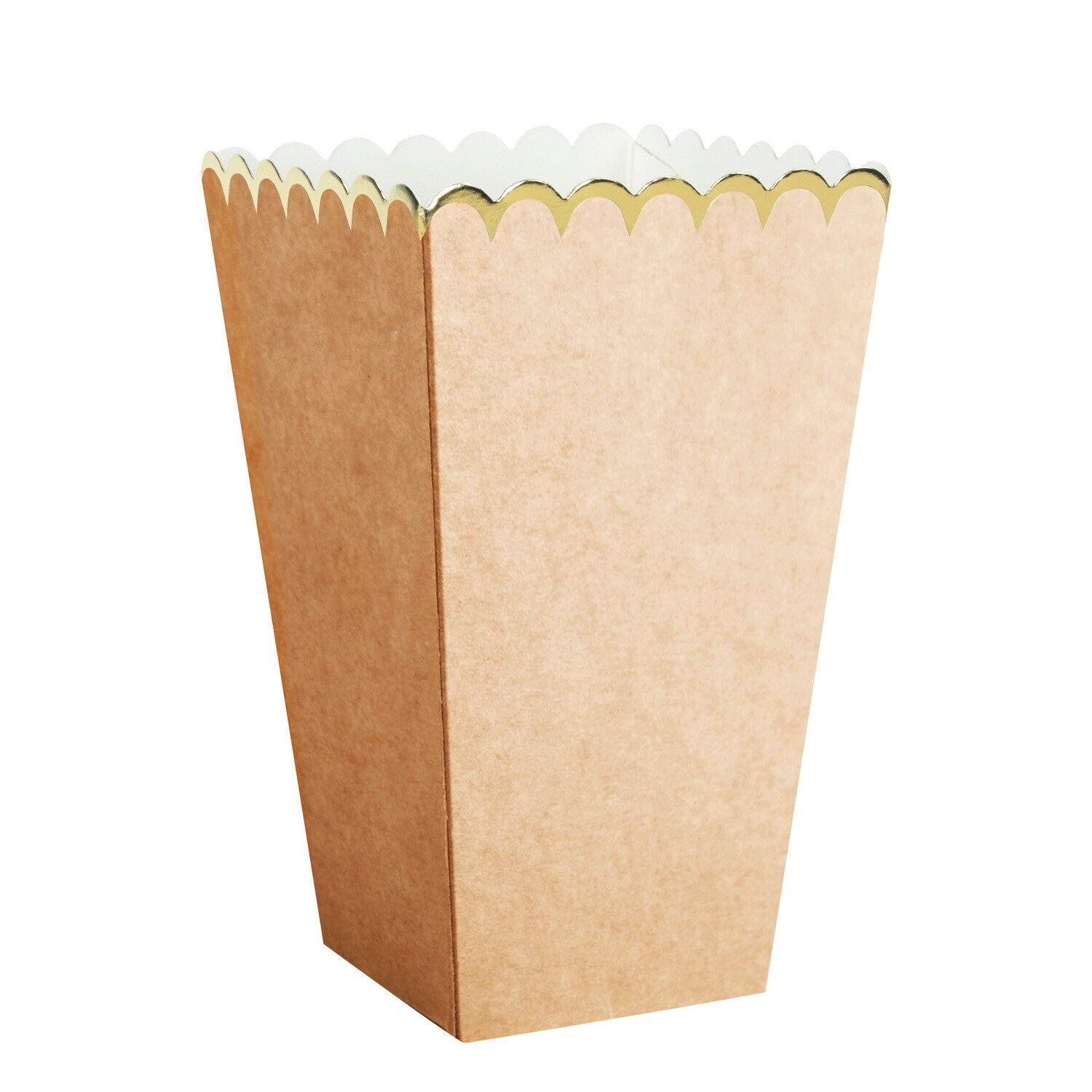 8 Popcornschachteln aus Kraftpapier und Gold