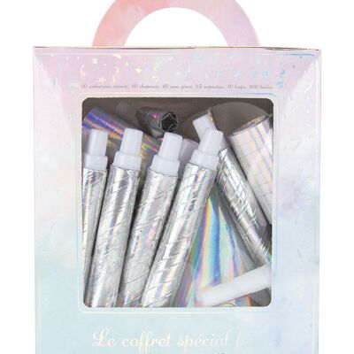 BOX SET FOR 10 PEOPLE.LUXURY IRIDESCENT PARTY BOX