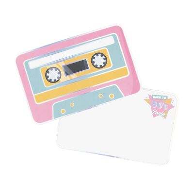 SET OF 8 90'S PARTY CARDS