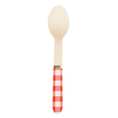 GUINGUETTE WOODEN SMALL SPOONS X 8