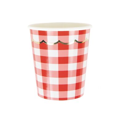 8 BICCHIERI GUINGUETTE E ORO SMERLATI DA 200 ML