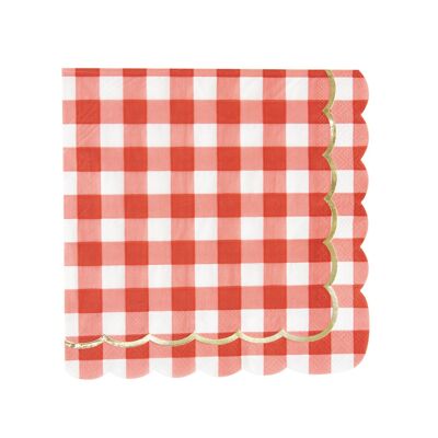 SERVILLETAS FESTOZADAS 33X33CM GUINGUETTE Y DORADO X 16