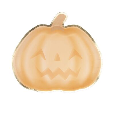 ASSIETTES CITROUILLE HALLOWEEN PASTEL 23CM X 8