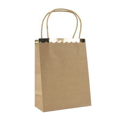 BOLSAS DE PAPEL KRAFT Y DORADO X 4