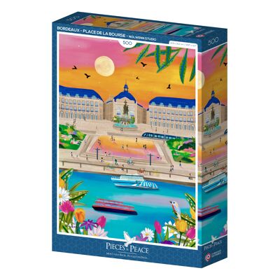 Puzzle de 500 piezas - Burdeos - Place de la Bourse
