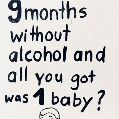 Tarjeta 9 Meses sin alcohol