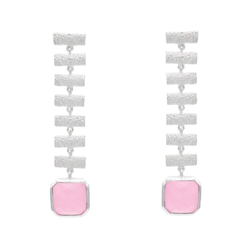 Hiraya Silber Rosa Ohrringe