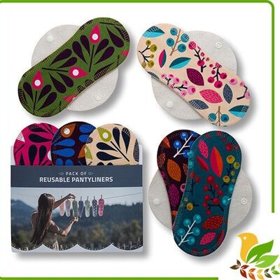 Pack of 7 Reusable Panty Liners (WHITE wings) - special