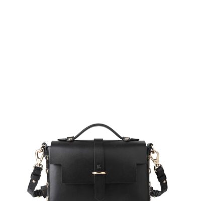 Sac TIC en cuir lisse M-NOIR