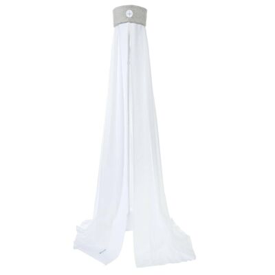 Dosel para cuna de bebé gris