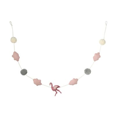 Guirlande murale Jersey Flamingo Large