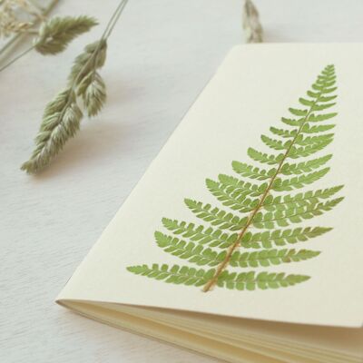 Carnet fait-main herbier A6 • Fougère (feuille)
