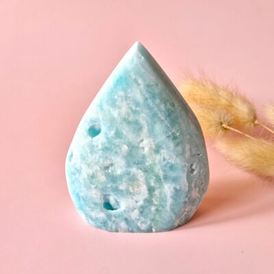 Magnifique druzy hémimorphite en forme de goutte – n° 2, 163 g – Lumière, guérison et pureté intérieure