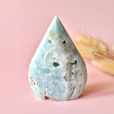 Magnifique druzy hémimorphite en forme de goutte – n° 4, 131 g – Lumière, guérison et pureté intérieure