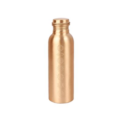 Bouteille en cuivre gravée des 7 chakras - 500 ml