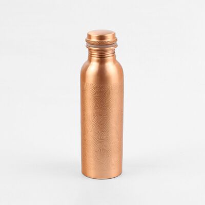 Flower Etching Copper Bottle - 500 ML